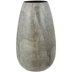 Höffner Vase   ¦ grau ¦ Metall ¦ Maße (cm): B: 18 H: 30