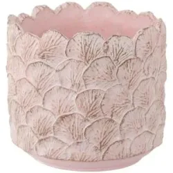 Höffner Übertopf   ¦ rosa/pink ¦ Zement ¦ Maße (cm): B: 19 H: 17