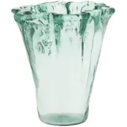 Höffner Vase   ¦ grün ¦ Glas ¦ Maße (cm): B: 17 H: 20