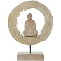 HOME STORY Buddha Objekt   ¦ holzfarben ¦ Polyresin (Kunstharz) ¦ Maße (cm): B: