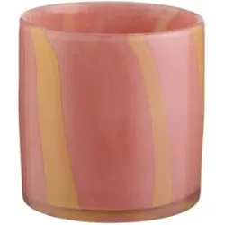 HOME STORY Teelichtglas   ¦ rosa/pink ¦ Glas ¦ Maße (cm): H: 10  Ø: 10