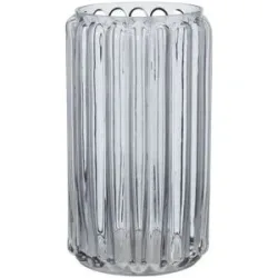 Höffner Vase   ¦ grau ¦ Glas ¦ Maße (cm): H: 26  Ø: 14