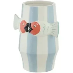 Höffner Vase   ¦ blau ¦ Dolomite ¦ Maße (cm): B: 14 H: 18,5 T: 11.5
