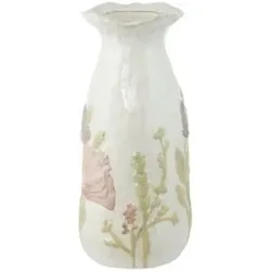 HOME STORY Vase   ¦ weiß ¦ Steinzeug ¦ Maße (cm): B: 13 H: 28,5