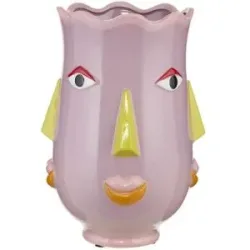 Höffner Vase   ¦ lila/violett ¦ Keramik ¦ Maße (cm): H: 26  Ø: 19