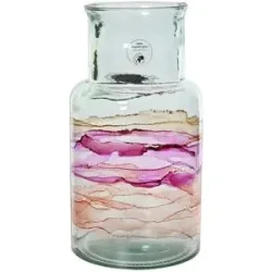 Höffner Vase   ¦ mehrfarbig ¦ Glas ¦ Maße (cm): H: 28  Ø: 15
