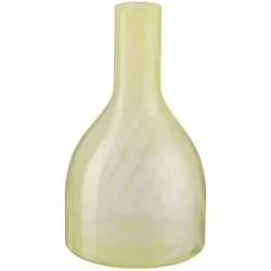 HOME STORY Vase   ¦ gelb ¦ Glas ¦ Maße (cm): H: 21,5  Ø: 12