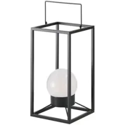 HOME STORY LED Laterne   ¦ schwarz ¦ Eisen,Glas,Kunststoff ¦ Maße (cm): B: 18 H: