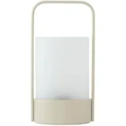 HOME STORY LED Laterne   ¦ beige ¦ Eisen,Glas,Kunststoff ¦ Maße (cm): B: 9,5 H: