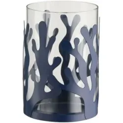 HOME STORY Windlicht   ¦ blau ¦ Eisen,Glas ¦ Maße (cm): B: 10,6 H: 15