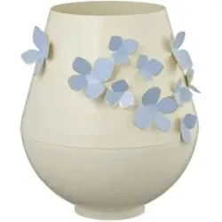 HOME STORY Vase   ¦ weiß ¦ Metall ¦ Maße (cm): H: 23,5  Ø: 20