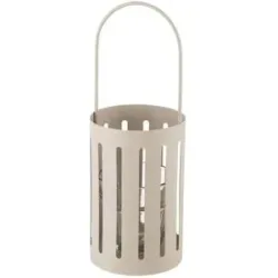 HOME STORY Laterne   ¦ beige ¦ Metall,Glas ¦ Maße (cm): H: 23  Ø: 12
