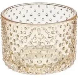 HOME STORY Teelichtglas   ¦ braun ¦ Glas ¦ Maße (cm): B: 7,5 H: 5,5