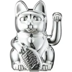 DONKEY Winkekatze   ¦ silber ¦ Kunststoff ¦ Maße (cm): B: 10,5 H: 15 T: 8.5