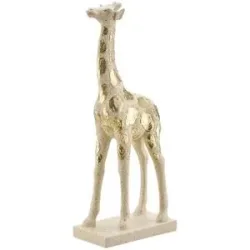 HOME STORY Deko Figur Giraffe   ¦ beige ¦ Polyresin (Kunstharz) ¦ Maße (cm): B: