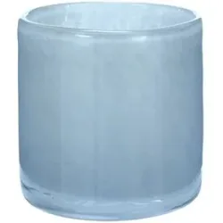 HOME STORY Teelichtglas   ¦ blau ¦ Glas ¦ Maße (cm): H: 8,5  Ø: 8.3