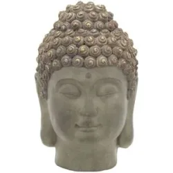 HOME STORY Deko Buddhakopf   ¦ braun ¦ Magnesia ¦ Maße (cm): B: 20 H: 31 T: 21.0