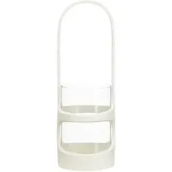 HOME STORY Windlicht mit Glaseinsatz   ¦ creme ¦ Aluminium,Glas ¦ Maße (cm): H: