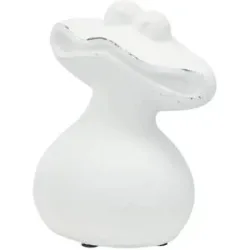 HOME STORY Deko Frosch   ¦ weiß ¦ Polyresin (Kunstharz) ¦ Maße (cm): B: 16,5 H: