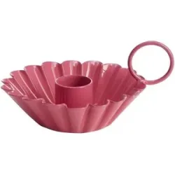 HOME STORY Kerzenhalter   ¦ rosa/pink ¦ Metall ¦ Maße (cm): H: 5  Ø: 9