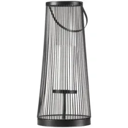 Höffner Laterne   ¦ schwarz ¦ Metall,Glas ¦ Maße (cm): H: 46  Ø: 20