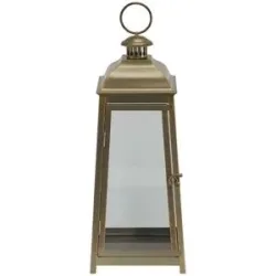 HOME STORY Laterne   ¦ gold ¦ Metall,Glas ¦ Maße (cm): H: 40,8  Ø: 16.5