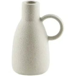 HOME STORY Vase   ¦ grau ¦ Steinzeug ¦ Maße (cm): B: 6,4 H: 12,5