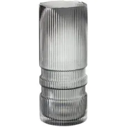 HOME STORY Vase   ¦ grau ¦ Glas ¦ Maße (cm): H: 30  Ø: 12