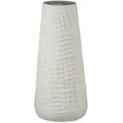HOME STORY Vase   ¦ weiß ¦ Aluminium ¦ Maße (cm): H: 45  Ø: 20