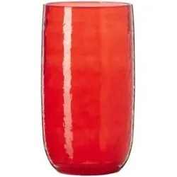 HOME STORY Vase   ¦ rot ¦ Glas ¦ Maße (cm): B: 15 H: 40