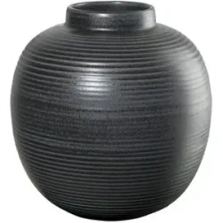 ASA SELECTION Vase Japandi   ¦ schwarz ¦ Steingut ¦ Maße (cm): H: 29  Ø: 26.5