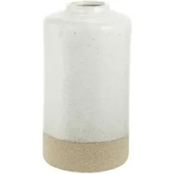 HOME STORY Vase   ¦ weiß ¦ Steingut ¦ Maße (cm): H: 26  Ø: 14.5