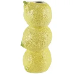 HOME STORY Vase Zitrone   ¦ gelb ¦ Dolomite ¦ Maße (cm): H: 21  Ø: 10.5