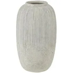 HOME STORY Vase   ¦ grau ¦ Steinzeug ¦ Maße (cm): H: 29,5  Ø: 17