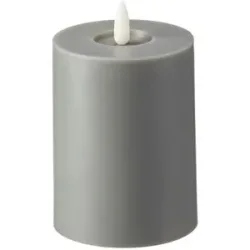 Höffner LED Kerze   ¦ grau ¦ Kunststoff ¦ Maße (cm): H: 12,3  Ø: 7.5