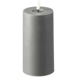 Höffner LED Kerze   ¦ grau ¦ Kunststoff ¦ Maße (cm): H: 17  Ø: 7.5