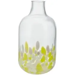 HOME STORY Vase   ¦ gelb ¦ Glas ¦ Maße (cm): H: 29,5  Ø: 16