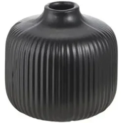 HOME STORY Vase   ¦ schwarz ¦ Dolomite ¦ Maße (cm): H: 10  Ø: 10.5