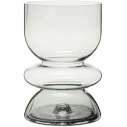 HOME STORY Vase   ¦ grau ¦ Glas ¦ Maße (cm): B: 16 H: 24