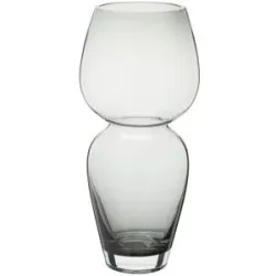 HOME STORY Vase   ¦ grau ¦ Glas ¦ Maße (cm): B: 15 H: 34