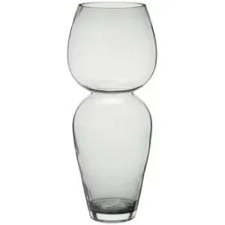 HOME STORY Vase   ¦ grau ¦ Glas ¦ Maße (cm): B: 17 H: 41,5