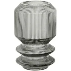 HOME STORY Vase   ¦ grau ¦ Glas ¦ Maße (cm): B: 14 H: 22