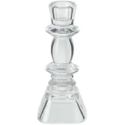 HOME STORY Kerzenhalter   ¦ transparent/klar ¦ Glas ¦ Maße (cm): B: 7 H: 15,5