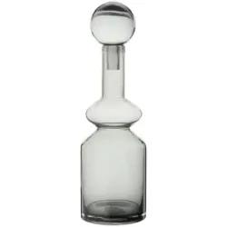 HOME STORY Vase mit Aufsatz   ¦ grau ¦ Glas ¦ Maße (cm): B: 13 H: 42