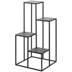 Höffner Blumentreppe   ¦ schwarz ¦ Metall ¦ Maße (cm): B: 34 H: 68