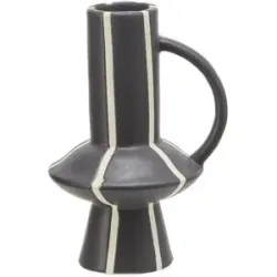 Höffner Vase   ¦ schwarz ¦ Porzellan ¦ Maße (cm): B: 8,7 H: 14,5