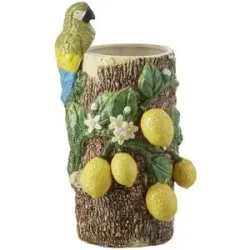 HOME STORY Vase Papagei   ¦ mehrfarbig ¦ Dolomite ¦ Maße (cm): B: 19 H: 33,2 T: