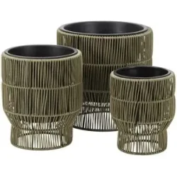 Höffner Pflanztopf  3er Set   ¦ braun ¦ Polyethylen ¦ Maße (cm): H: 37  Ø: 36