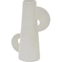 HOME STORY Vase   ¦ weiß ¦ Aluminium ¦ Maße (cm): B: 22 H: 30,5 T: 1.5