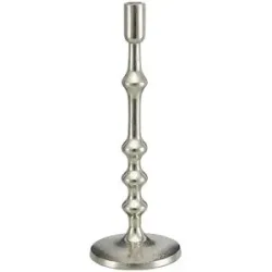 HOME STORY Kerzenständer   ¦ silber ¦ Aluminium ¦ Maße (cm): H: 40  Ø: 14.5